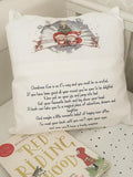 mr and mrs claus book cushion